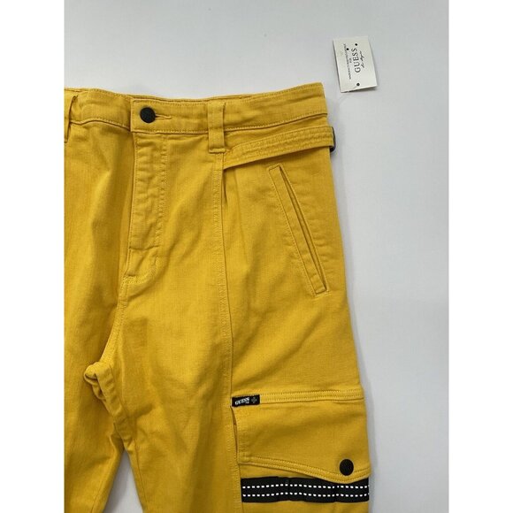 Guess Men’s Places+Faces Cargo Jeans Relaxed Fit Comfort Stretch Yellow Size 30 - Picture 7 of 12